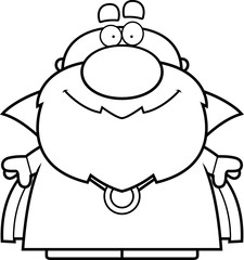 Cartoon Wizard Smiling