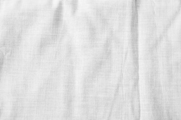 White crumpled sheet fabric texture