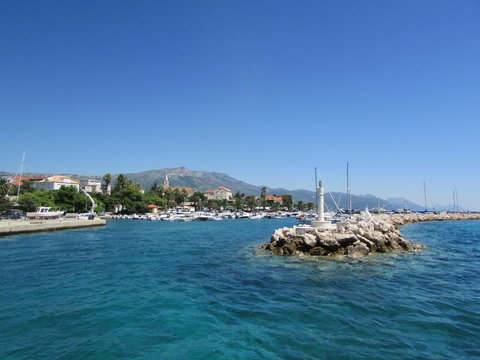 Adriatic sea view near Korcula, Croatia