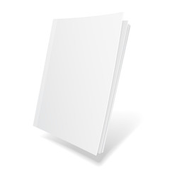 Blank Flying Cover Of Magazine, Book, Booklet, Brochure. Illustration Isolated On White Background. Mock Up Template Ready For Your Design. Vector EPS10