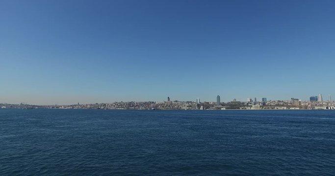  Panorama of view from the Golden Horn on the duct slopes City 