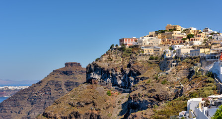 Fototapeta na wymiar View of the Greek village of Fira on the island of Santorini