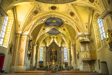 Fototapeta na wymiar Autriche/intérieur de l'église de Piesendorf