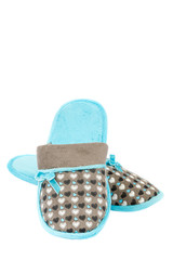 Indoor fur slippers isolated on white background