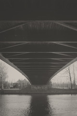 Underside of a bridge