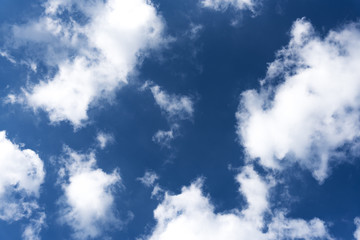 Summer cloudy sky over the Black Sea, natural background