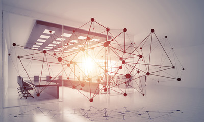 Networking and wireless connection as concept for effective mode