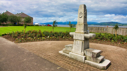 Water fountain in Coronation Park in Port Glasgow