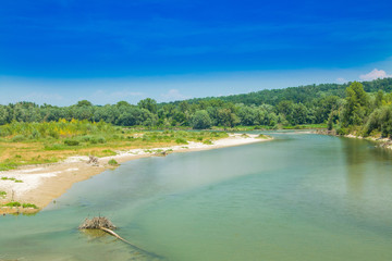     Beautiful landscape, confluence of Mura and Drava rivers in Medjimurje, Croatia 