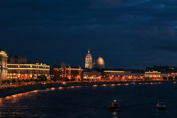 Fototapeta na wymiar Night Embankment of Makarov.