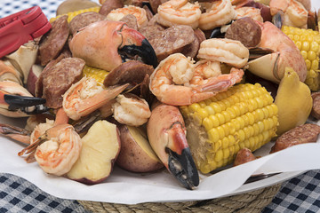 Crab boil closeup