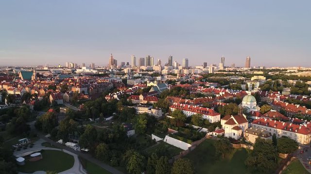 Warszawa z drona