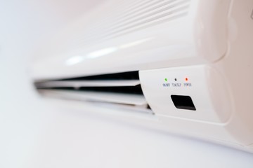 White home air conditioner - obrazy, fototapety, plakaty