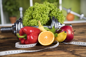 Fresh food and measure tape,Sport diet