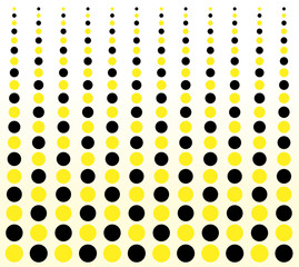 Background made of yellow and black circles