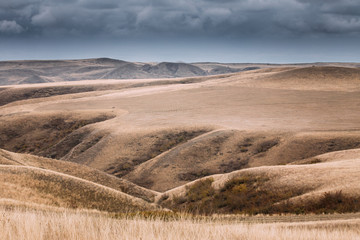 Gareja Desert, Kakheti Region, Georgia. Autumn Landscape Near Sagarejo