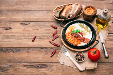 Full English Breakfast on Table