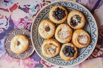 Traditional Czech wedding small round cookies