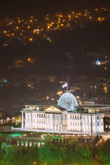 Fototapeta na wymiar Tbilisi, Georgia. Presidential Administration Palace, Avlabari R