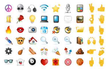 Fototapeta premium Set of Realistic Cute Elegant Multimedia and Interface Icons on White Background . Isolated Vector Illustration 