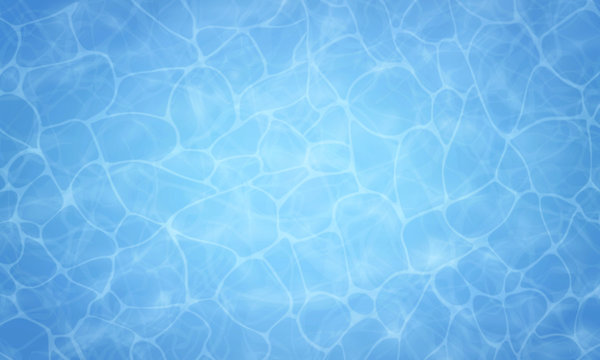 Summer background. Texture of water surface. Pool water. Overhead view. Vector illustration nature background.