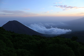 Izalco volcano, seen from one of the view points in Cerro Verde National Park near Santa Ana, El Salvador