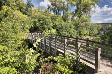 Wooden Pedestrian Bridge