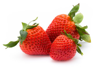 Strawberry isolated on white background. Fresh berry.