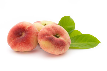 Naklejka na ściany i meble Peach. Fruit with isolated on white background.