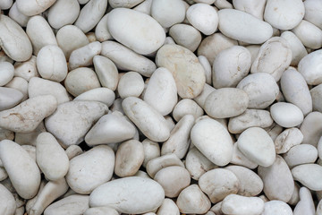 Pile of white round stones