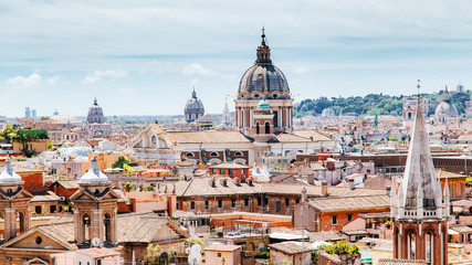 Obraz na płótnie Canvas Aerial view to Rome city. Italy, Europe