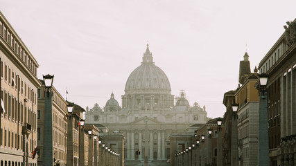 View to Basilica di San Pietro in Vatican