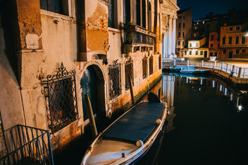 Obraz na płótnie Canvas Venice city at summer night. Italy, Europe