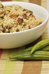 Okra Rice Cassserole, Vertical