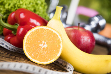 Fitness diet, vitamins 