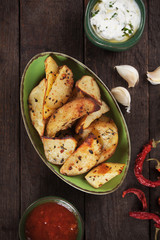 Roasted potato wedges