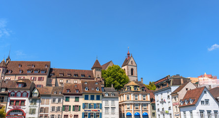Fototapeta na wymiar Detail of some building in Basel, Switzerland