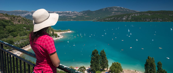 Woman at Sainte Croix Lake