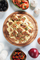 Bread stuffed with cheese