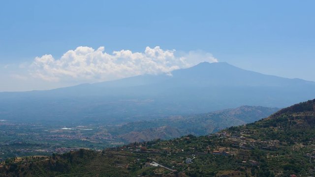 Mount Etna, Active Volcano - Sicily, Italy Landscape
