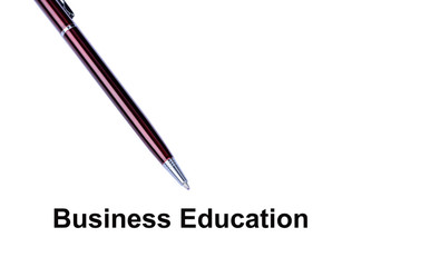 The words Business Education on white background