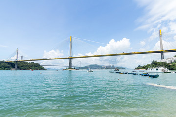 Fototapeta premium Ting Kau bridge in Hong Kong