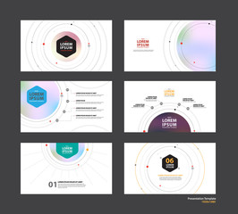 Presentation template flat design set.