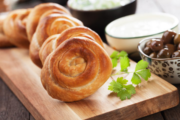Phyllo pastry cheese pies