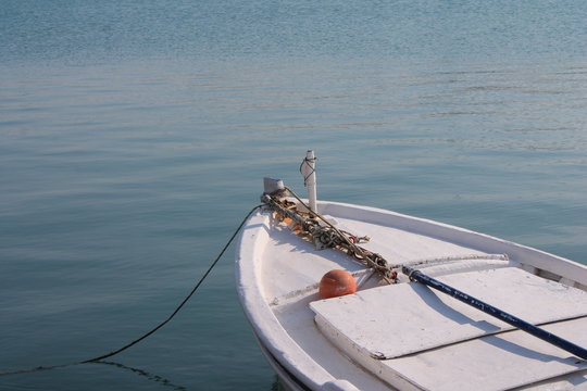 boat row post fishing boat ocean sea background seaside copy space stock, photo, photograph, image, picture,