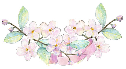 Watercolor hand painted spring flowers, wedding invitations , bridal shower, beautiful clip art