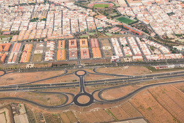 Bird's eye view of the traffic junction