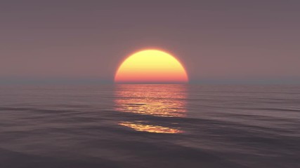 4k Big Sun Rise Over Ocean,Sunrise Time Lapse. - Powered by Adobe
