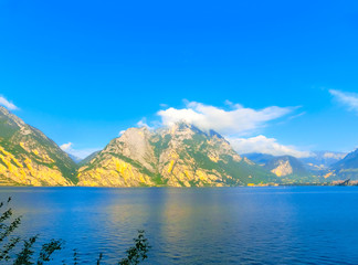 High mountains and road, Lake Garda,Italy, Europe