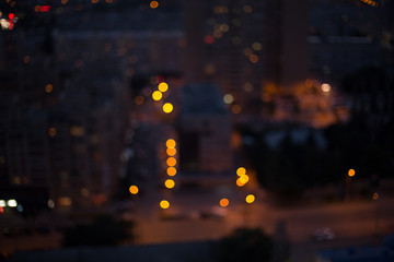 Bokeh night city background